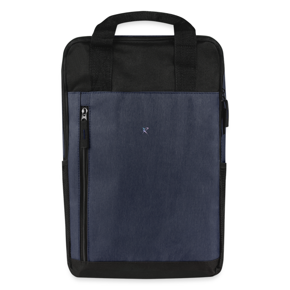 RK Prime Line Laptop Backpack - heather navy/black